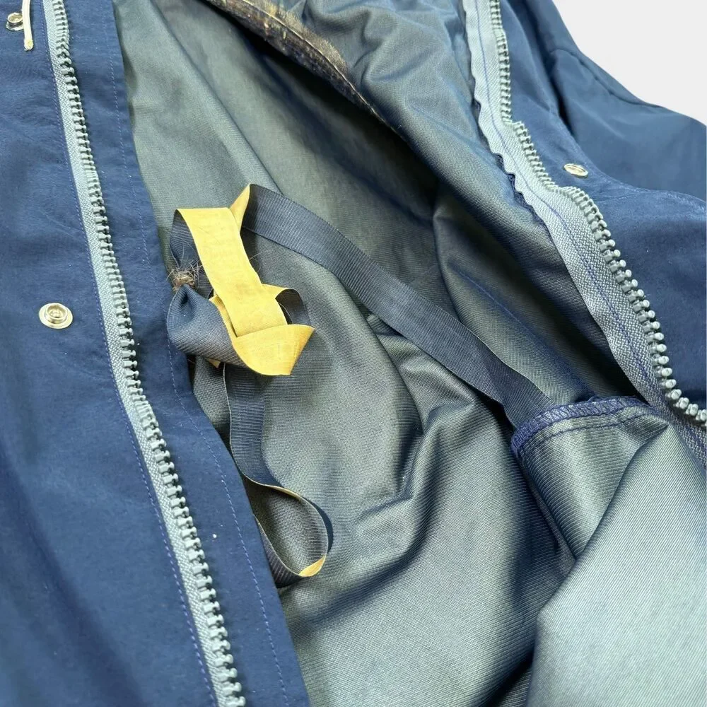 Vtg North Face Brown Label Gore-Tex Mountain Parka Jacket USA Made Blue Mens M